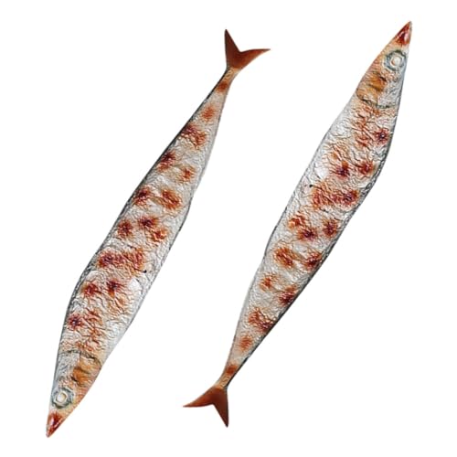 BESTonZON 2 Stücke Simulierte Saury Gefälschte Fische Fisch Aquarium Heizung Anlage Von Huhn Lebensmittel Plüsch Angeln Küche Künstliche Spiel Modelle PVC von BESTonZON