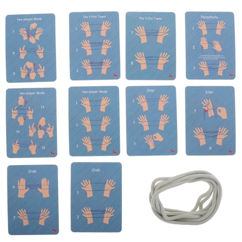 BESTonZON 2 Stücke String Kreuz Geflochtene Seil Pädagogisches String Spiel String Kooperative Spiele Seil Hand Spiel Seil Finger Seil Seil Beige von BESTonZON