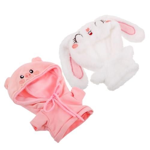 BESTonZON 2 Stücke Sweatshirt Plüsch Tier Kleidung Cartoon Puppe Kleidung Puppe Hoodie Kleidung Für Plushies von BESTonZON
