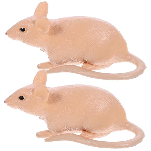BESTonZON 2 Stücke -Tiermodell gefälschte Mäuse kinderspielzeug für zum Modellieren von Mäusen Party gefälschtes Rattenspielzeug Plastik Beige BESTonZON 2 Stücke -Tiermodell gefälschte Mäuse kinderspielzeug für zum Modellieren von Mäusen Party gefälschtes Rattenspielzeug Plastik Beige von BESTonZON