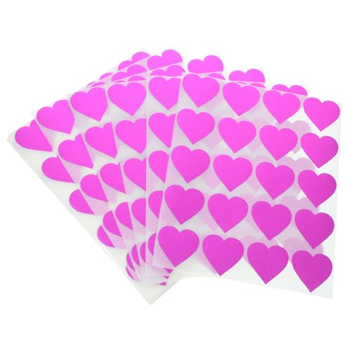 BESTonZON 20er Set Herzform Aufkleber Glitzer für Umschlag Basteln Valentinstag Rot von BESTonZON