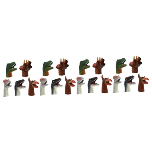 BESTonZON 20 STK Dinosaurier-Finger Puppen Neuheit Handpuppe tierisches Handpuppenspielzeug Spielzeuge Fingerpuppen Fingerspielzeug für Kinder Mini Marionette Baby Eltern-Kind Vinyl von BESTonZON