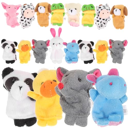 BESTonZON Interaktives Fingerpuppenset Für Kinder 20-teiliges Tierhandpuppenset Für Jungen- Und Mädchenpartys Zufälliger Stil von BESTonZON