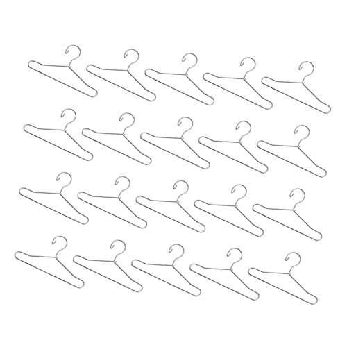 BESTonZON 20 STK Puppenaufhänger Kleiderbügel aus Metall für Puppen Kleiderbügel für Puppenschränke puppenkleiderbügel Puppen kleiderbügel Babykleidung Rockbügel Puppenkleid-Organizer klein von BESTonZON