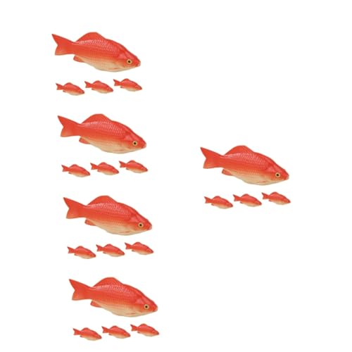 BESTonZON 20 STK Simulation von Schaumfischen künstliche Fische plastikfische Künstliches Fischornament Fisch Figur Schrank Modell Spielzeug Fisch gefälschter Fisch Kind Zubehör rot von BESTonZON