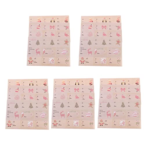 BESTonZON 20 STK Weihnachtsaufkleber paketaufkleber Cute Sticker vx6-2-iw-5 Aufkleber Set Etikettenaufkleber selber Machen Aufkleber zum Verschließen von Beuteln beschichtetes Papier von BESTonZON