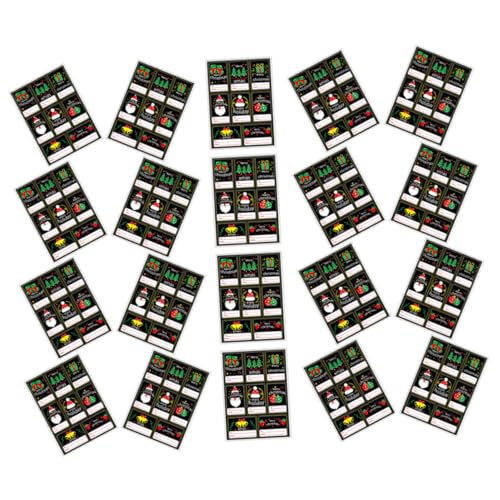 BESTonZON 20 Stück Aufkleber weihnachtsbasteln Weihnachts basteln Christmas décor Weihnachts Deke Christmas Label-Tags Geschenkanhänger Geschenketiketten Weihnachtsetiketten Papier von BESTonZON