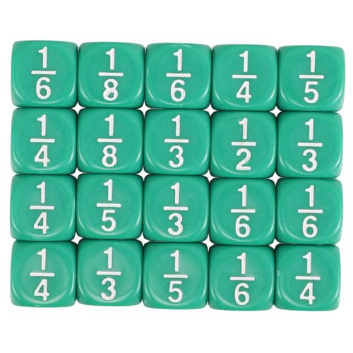 BESTonZON 20 Stück Bruchwürfel Barwürfel Spielwürfel Rollenspielwürfel Lehrwürfel Für Partywürfel Erwachsenenwürfel Für Kleine DIY Würfel Brettspielwürfel Acryl von BESTonZON