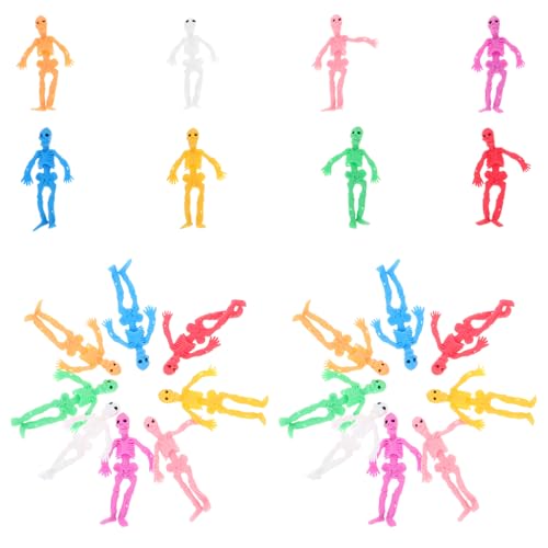BESTonZON 20 Stück Buntes Mini Druckentlastung Relief Neuheit Dehnbares Dehnbares Dehnbares Skelett BESTonZON 20 Stück Buntes Mini Druckentlastung Relief Neuheit Dehnbares Dehnbares Dehnbares Skelett von BESTonZON