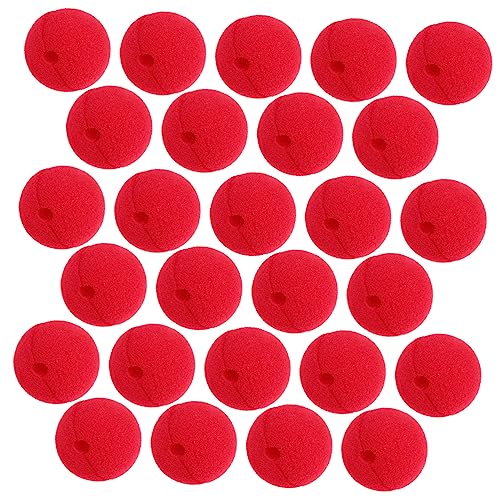 BESTonZON 20 Stück Clownsnase -Maske Requisiten Für Fotoautomaten -kostüm Clown-zubehör Gefälschter Nasenstecker Austauschbarer Zirkus Gefälschte Nasenpiercings Schwamm Rot von BESTonZON