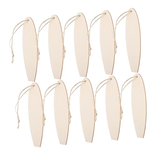 BESTonZON 20 Stück DIY Surfboard Holzdeko Unvollendete Surfbrett Anhänger Küstendekoration für Strandthema Handwerk Holz Ausschnitte für Heim und Farmhausdekor von BESTonZON