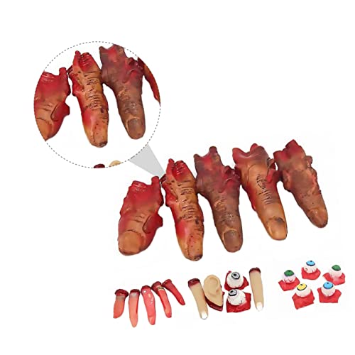 BESTonZON 20 Stück Halloween-Trick-Requisiten Körperteile Halloween Falscher Finger Augapfel Halloween Gebrochene Körperteile Halloween-Finger Halloween Gruselige Augäpfel von BESTonZON