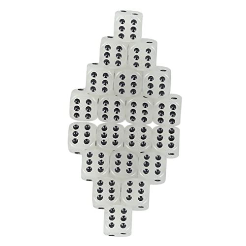 BESTonZON 20 Stück Leuchtende Würfel Paar Würfelspiel Tischspielwürfel Spiel Würfel d6 Würfel partyspiel Six-Sided dice Table Game dice Würfel Unterhaltung 6-seitiger Würfel Acryl von BESTonZON