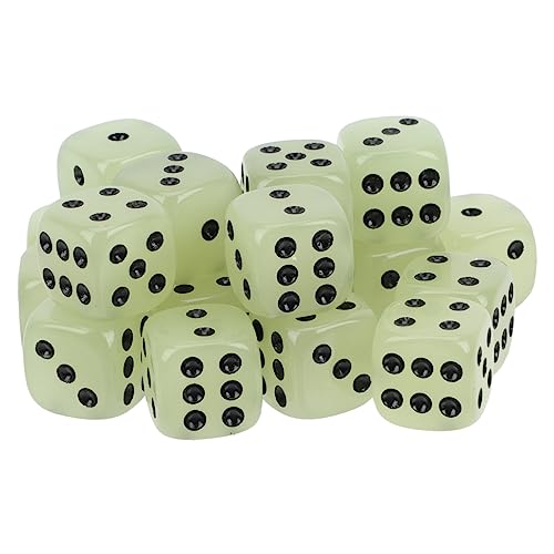 BESTonZON 20 Stück Leuchtwürfel Spielwürfel Pathfinder Würfel Standard Spielwürfel Mini Blöcke Patchwork Würfel Sechsseitige Würfel Tischspielwürfel Dekompressionswürfel Spielzeugwürfel von BESTonZON