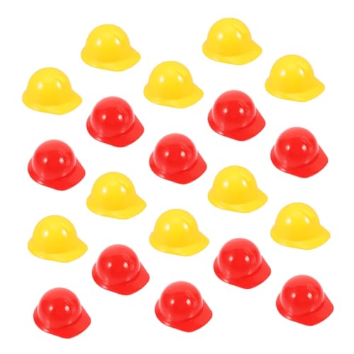BESTonZON 20 Stück Mini Baustellenhelme für Party Kleine Bauhelme aus Kunststoff in Gelb und Rot Realistische Mini Hüte für Puppen Bastelbedarf und Geburtstagsdekorationen BESTonZON 20 Stück Mini Baustellenhelme für Party Kleine Bauhelme aus Kunststoff in Gelb und Rot Realistische Mini Hüte für Puppen Bastelbedarf und Geburtstagsdekorationen von BESTonZON