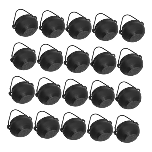 BESTonZON 20 Stück Mini Halloween Kessel aus Kunststoff Kleine Miniatur Cauldron Töpfe Leichte Deko für Halloween Party DIY Bastelzubehör Sammlerstück für Puppenhäuser und Gruselige von BESTonZON