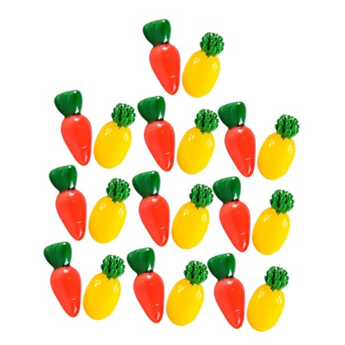 BESTonZON 20 Stück Miniatur Obst Gemüse Teiliges Puppenhaus Zubehör mit Realistischen Karotten und Ananas für Kreative Dekoration und Fotorequisiten für Miniatur Lebensmittelläden BESTonZON 20 Stück Miniatur Obst Gemüse Teiliges Puppenhaus Zubehör mit Realistischen Karotten und Ananas für Kreative Dekoration und Fotorequisiten für Miniatur Lebensmittelläden von BESTonZON