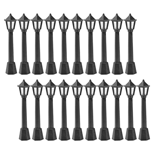 BESTonZON 20 Stück Miniatur Straßenlaternen Schwarz Umweltfreundliche Dekoration für Garten Puppenhaus und Dioramen Lifelike Mini Lampen für DIY Landschaften BESTonZON 20 Stück Miniatur Straßenlaternen Schwarz Umweltfreundliche Dekoration für Garten Puppenhaus und Dioramen Lifelike Mini Lampen für DIY Landschaften von BESTonZON