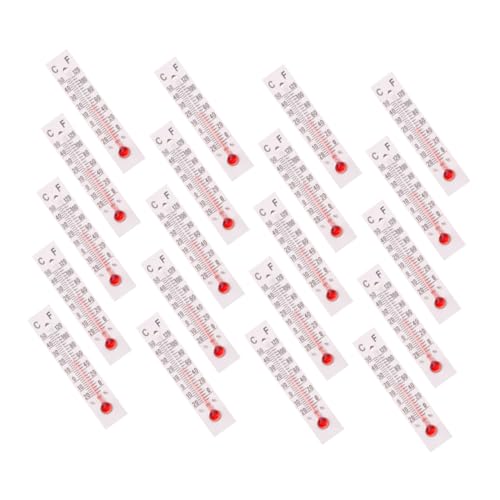 BESTonZON 20 Stück Puppenhaus-Thermometer für Modell der Temperaturanzeige Mikrothermometer Miniatur-Thermometermodelle Mini-Temperaturmessgerät Miniaturdekor Plastik Weiß von BESTonZON