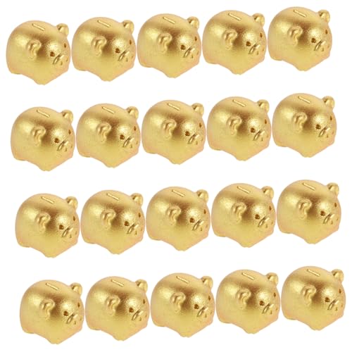 BESTonZON 20 Stück Puppenhausschwein Puppenstube Accessoires Realistische Miniaturen Puppenhaus-Miniaturmöbel Puppenhaus Sparschwein Miniatur Schlafzimmer Plastik Golden BESTonZON 20 Stück Puppenhausschwein Puppenstube Accessoires Realistische Miniaturen Puppenhaus-Miniaturmöbel Puppenhaus Sparschwein Miniatur Schlafzimmer Plastik Golden von BESTonZON