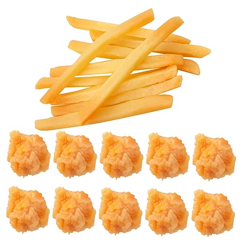 BESTonZON 20 Stück Realistische Gefälschte Pommes Frites Lebensechte Simulation Huhn Popcorn Requisiten Pommes Frites Display Modell BESTonZON 20 Stück Realistische Gefälschte Pommes Frites Lebensechte Simulation Huhn Popcorn Requisiten Pommes Frites Display Modell von BESTonZON