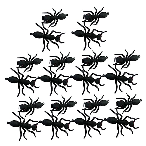 BESTonZON 20 Stück Schwierige Requisiten Ameisen Requisiten Künstlich Halloween Requisiten Ameisen Black von BESTonZON