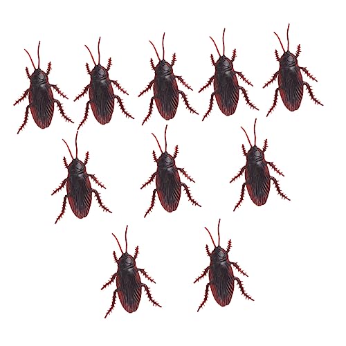 BESTonZON 20 Stück Simulation Kakerlaken Streichspielzeug aus PVC Realistische Fake Insekten für Halloween Partys und Scherze Leicht und Tragbar für Streiche von BESTonZON
