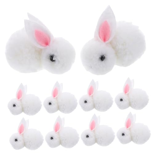 BESTonZON 20 Stück Simulation Plüschtier Puppe Ornamente Mini Plüsch Kaninchen Mini Kaninchen Kaninchen Plüsch Miniatur Tierfiguren Kaninchen Plüsch Masse von BESTonZON