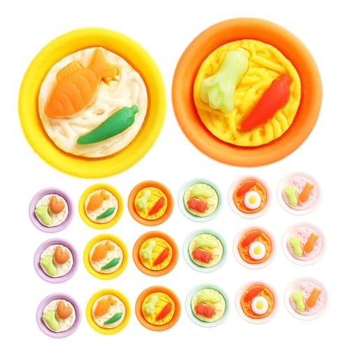 BESTonZON 20 Stück Simulierte Essbare Spielzeugnudeln Mischung Aus Süßen Mini Sachen Winzige Miniaturen Lebensmittelmaterial Simulation Puppenhaus Snack Mini Szene Layout Requisite von BESTonZON