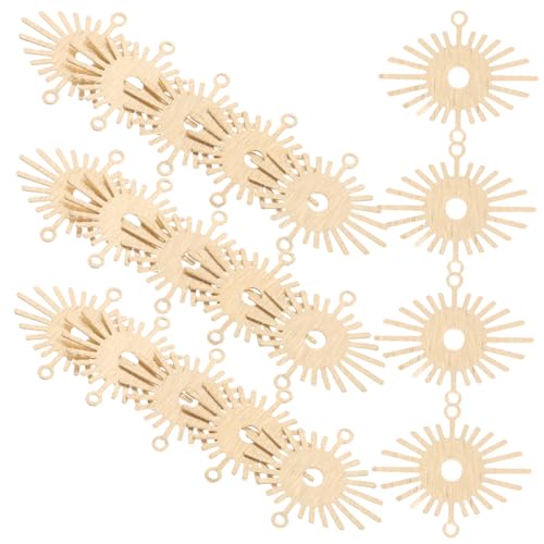 BESTonZON 20 Stück Sonnenblumenschmuck Halskettenanhänger Selber Machen Sonnenanhänger Für Armbänder Anhänger Für Ohrringe Blumenverbinder-Charme Armbandanhänger Selber Machen Golden Metall von BESTonZON