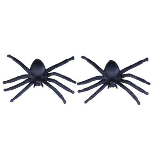BESTonZON 20 Stück Spinnenspielzeug beängstigend hoch Halloween- Spinnennetzdekoration lustiger Trick gefälscht zum Platzen des Augapfels zum Aprilscherz Schwarz von BESTonZON
