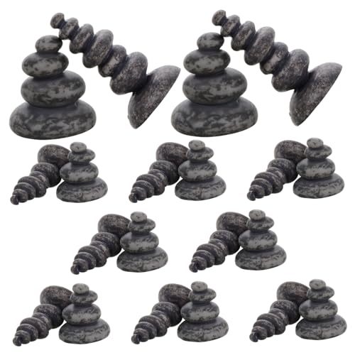 BESTonZON 20 Stücke Retro Harz Stein Garten Decor Gestapelt Rock Statuen für Zen Meditation Japanischen BESTonZON 20 Stücke Retro Harz Stein Garten Decor Gestapelt Rock Statuen für Zen Meditation Japanischen von BESTonZON
