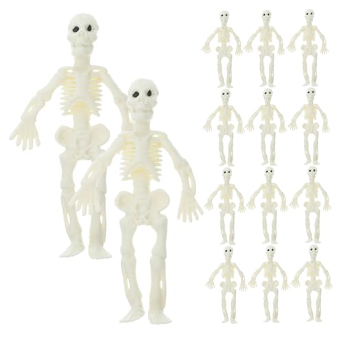 BESTonZON 20 Stück Stretchy Skelettspielzeug Stressabbau und Entspannung für Halloween Party Lustige und Dehnbare Skelette für Spaß und Deko von BESTonZON