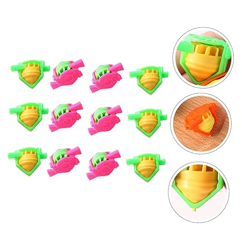 BESTonZON 20 Stück Teiliges Bunte Pfeifkreisel mit Langanhaltendem Spin Kreative Form Spielerisch für Mädchen Jungen Party Mitgebsel Zufällige Farbe Zufällige Farbe von BESTonZON
