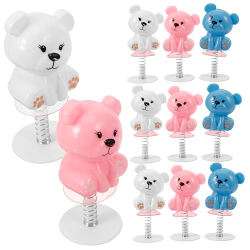 BESTonZON 20 Stück Teiliges Cartoon Bären Springspielzeug für Lustige Desktop Tiere ohne Batterien Langlebig und Tragbar Mitgebsel für Partys und Geburtstage Zufällige Farbe von BESTonZON