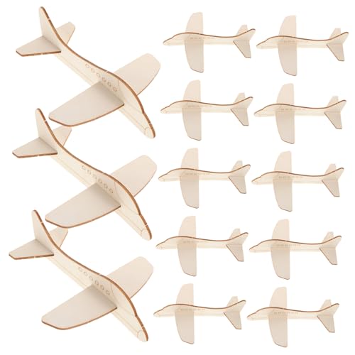 BESTonZON 20 Stück Teiliges DIY Holzflugzeug Handbemalte Mini Flugzeugmodelle aus Natürlichem Holz Vielseitiges Kinderspielzeug und Dekoratives Desktop Ornament für Reisen Schule und BESTonZON 20 Stück Teiliges DIY Holzflugzeug Handbemalte Mini Flugzeugmodelle aus Natürlichem Holz Vielseitiges Kinderspielzeug und Dekoratives Desktop Ornament für Reisen Schule und von BESTonZON