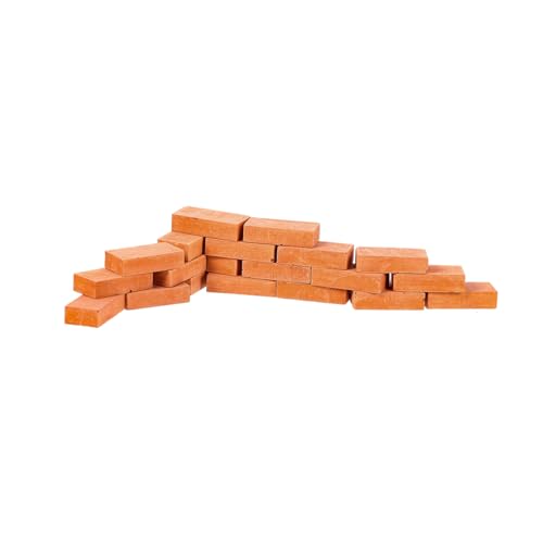 BESTonZON 20 Stück Teiliges DIY Miniatur Ziegelstein Rechteckige Rote Bausteine für Modellbau Mikrolandschaft Puppenhaus Gartenwand Langlebige Mini Bausteine für Kreative Szenengestaltung BESTonZON 20 Stück Teiliges DIY Miniatur Ziegelstein Rechteckige Rote Bausteine für Modellbau Mikrolandschaft Puppenhaus Gartenwand Langlebige Mini Bausteine für Kreative Szenengestaltung von BESTonZON