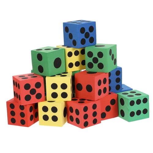 BESTonZON 20 Stück Teiliges Eva schaumwürfel Bunte Lernwürfel für Pädagogische Spielwürfel für Matheunterricht Vielseitig für Würfelspiele Party und Spielerisches Rechnen Zufällige Farbe von BESTonZON