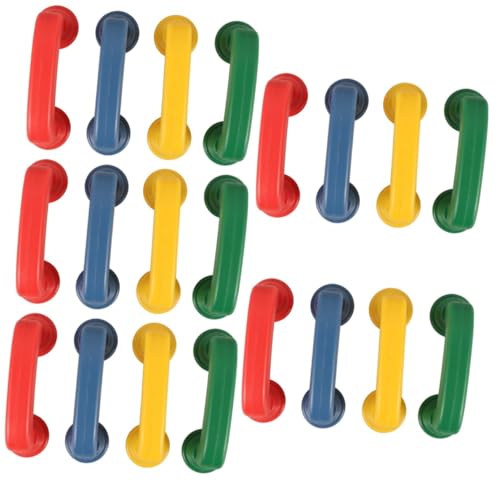 BESTonZON 20 Stück Teiliges Farbiges Flüstertelefon aus Abs Edukatives Kleinkindspielzeug zur Sprachförderung Robustes Handliches Hörtelefon für Feinmotorische Übungen und Hand Auge von BESTonZON