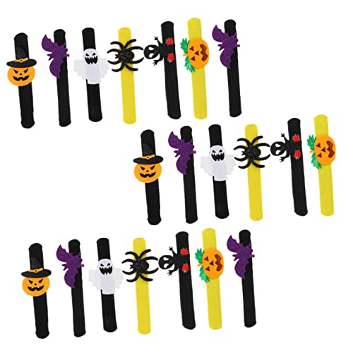 BESTonZON 20 Stück Teiliges Halloween Slap Bracelet Lustige Klatscharmbänder Leichte Sichere Kinderarmbänder Einfaches Anlegen Langlebig Party und Geschenkdeko von BESTonZON