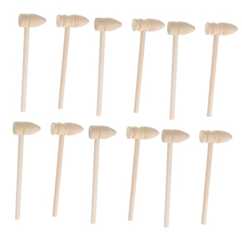 BESTonZON 20 Stück Teiliges Holzhammer für Mini Mallets Robustes Hammerspiel Feinmotorik Hand Auge Koordination und Kreativität für DIY und Partygeschenke von BESTonZON