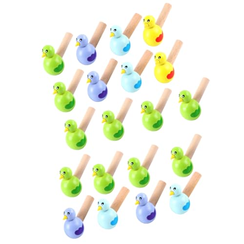BESTonZON 20 Stück Teiliges Holzpfeifen Bunte Vogel motivpfeifen Leicht und Handlich Sicher für Junge Mädchen als Partyspielzeug und Geburtstagsgeschenk Zufällige Farbe Zufällige Farbe von BESTonZON