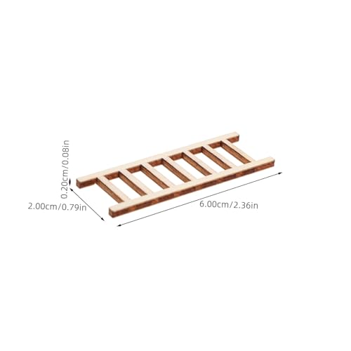BESTonZON 20 Stück Teiliges Kleine Holzleiter Miniatur Puppenhaus Dekoration Rustikale Treppe für Micro Landschaft DIY Sandgarten Deko Vielseitig für Wohn Büroaccessoires von BESTonZON