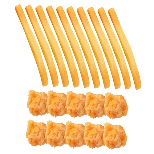 BESTonZON 20 Stück Teiliges Künstliche Pommes und Chicken Popcorn Modell aus Lebensechte Fast Food Requisiten für Kinderküche Fotografie Partydekoration und Haushaltsaccessoires BESTonZON 20 Stück Teiliges Künstliche Pommes und Chicken Popcorn Modell aus Lebensechte Fast Food Requisiten für Kinderküche Fotografie Partydekoration und Haushaltsaccessoires von BESTonZON