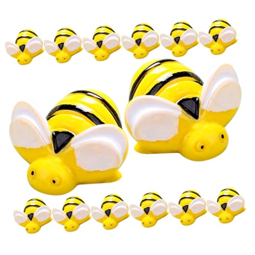 BESTonZON 20 Stück Teiliges Mini Bienen Resin Charms Handgefertigte Deko für DIY Bastelarbeiten Schmuck Handyhüllen Fotoalben und Kreative Geschenkideen Lebensechte Bienendekoration von BESTonZON
