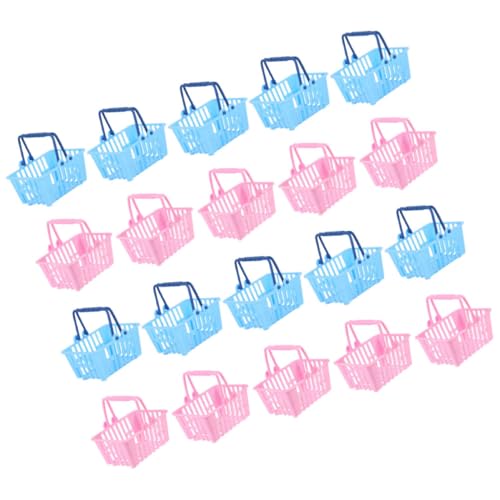 BESTonZON 20 Stück Teiliges Mini Einkaufswagen für Puppenhaus Rosa Blau für DIY Projekte Kreative Miniaturlandschaften und Kaufmannsläden BESTonZON 20 Stück Teiliges Mini Einkaufswagen für Puppenhaus Rosa Blau für DIY Projekte Kreative Miniaturlandschaften und Kaufmannsläden von BESTonZON