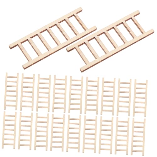 BESTonZON 20 Stück Teiliges Mini Holzleiter Puppenhaus Leiter Holztreppe DIY Dekoration für Miniaturgärten und Feengarten Zubehör Natürliche Rustikale Optik Realistische Detailgestaltung BESTonZON 20 Stück Teiliges Mini Holzleiter Puppenhaus Leiter Holztreppe DIY Dekoration für Miniaturgärten und Feengarten Zubehör Natürliche Rustikale Optik Realistische Detailgestaltung von BESTonZON