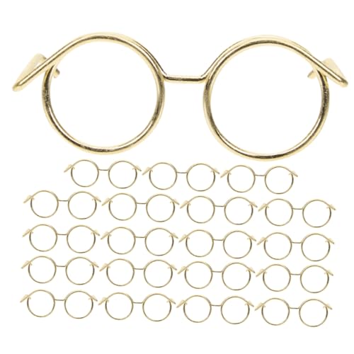 BESTonZON 20 Stück Teiliges Mini Metallbrillen für Puppen Leichte Randlose Runde Brillenrahmen ohne Gläser Puppenhaus Zubehör DIY Puppenbrillen zum Ankleiden und Dekorieren BESTonZON 20 Stück Teiliges Mini Metallbrillen für Puppen Leichte Randlose Runde Brillenrahmen ohne Gläser Puppenhaus Zubehör DIY Puppenbrillen zum Ankleiden und Dekorieren von BESTonZON