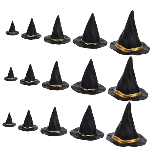 BESTonZON 20 Stück Teiliges Miniatur Hexenhüte Halloween Dekorationen Robuste Mini Hexenhut Deko für Puppenhäuser DIY Bastelbedarf Schwarze Kleine Hexenhüte für Fest und Foto BESTonZON 20 Stück Teiliges Miniatur Hexenhüte Halloween Dekorationen Robuste Mini Hexenhut Deko für Puppenhäuser DIY Bastelbedarf Schwarze Kleine Hexenhüte für Fest und Foto von BESTonZON