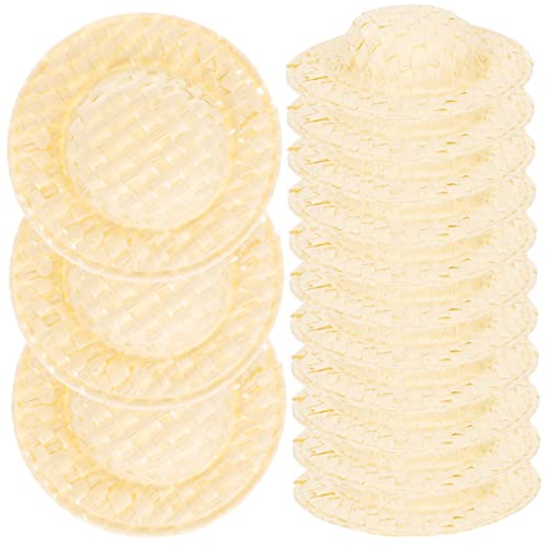 BESTonZON 20 Stück Teiliges Miniatur Papierstrohhüte zum Basteln Kleine Handgewebte Hüte für Puppenhaus DIY Dekoration Bemalbar Leichte und Dekorative Mini Hüte für Partyaccessoires BESTonZON 20 Stück Teiliges Miniatur Papierstrohhüte zum Basteln Kleine Handgewebte Hüte für Puppenhaus DIY Dekoration Bemalbar Leichte und Dekorative Mini Hüte für Partyaccessoires von BESTonZON
